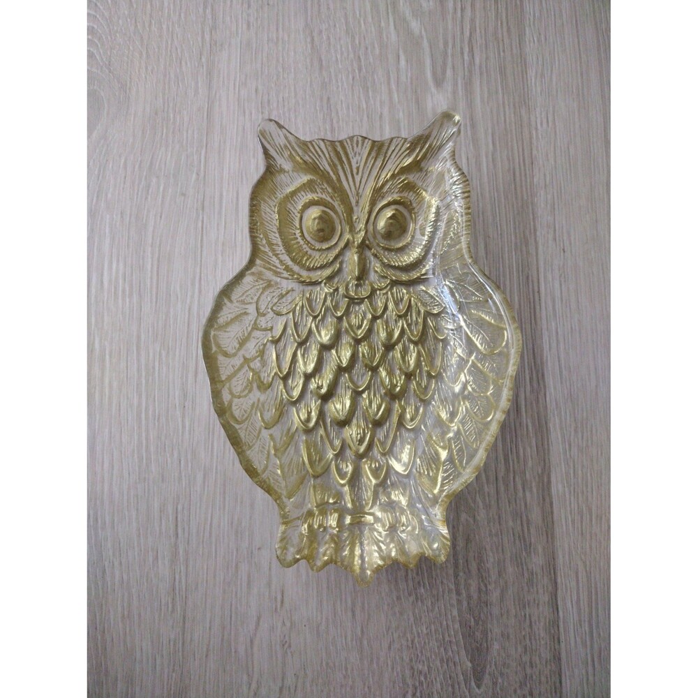 Glass Owl Shaped Bowl Dish Decor